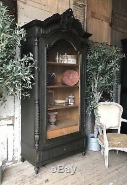 Vintage French Handpainted Armoire