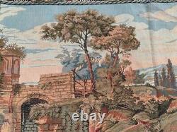 Vintage French Medieval Floral Tapestry Décor Kitchen Wall Hanging 115x80 cm