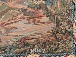 Vintage French Medieval Floral Tapestry Décor Kitchen Wall Hanging 115x80 cm