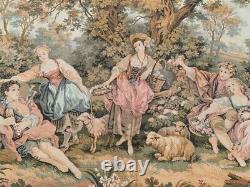 Vintage French Medieval Floral Tapestry Décor Kitchen Wall Hanging 171x88 cm