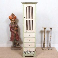 Vintage French Painted Kitchen Cabinet Tall Narrow