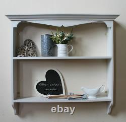 Vintage French Wall Unit Painted Bookcase Pretty Wooden Display Shelves