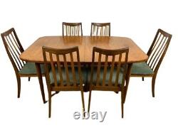 Vintage G Plan Dining Table And Six (6) Chairs Victor Wilkins Fresco MID Century
