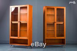Vintage G Plan Mid Century Retro Teak Glass Display Drinks Cabinet Shelves