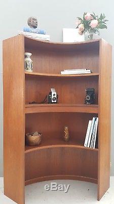 Vintage G Plan Mid Century Teak Corner Bookcase Display Drinks Cabinet Shelves