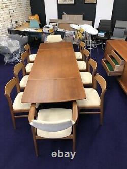 Vintage G plan Extending Dining Table With 10 Chairs And Matching Sideboard
