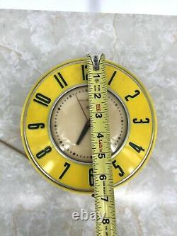 Vintage General Electric Retro Kitchen Clock Yellow Model 2H26
