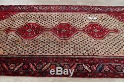 Vintage Geometric Tribal Koliaie Hamedan Area Rug Hand-Knotted Wool Carpet 5'x9