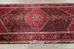 Vintage Geometric Tribal Sirjan Area Rug Hand-Knotted Oriental Wool Carpet 5'x9