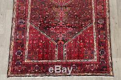 Vintage Geometric Tribal Sirjan Area Rug Hand-Knotted Oriental Wool Carpet 5'x9