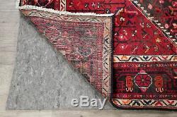 Vintage Geometric Tribal Sirjan Area Rug Hand-Knotted Oriental Wool Carpet 5'x9