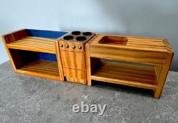 Vintage German Toy Kitchen Furniture Mid-century Toy Set Boxed Solid Wood