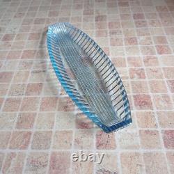 Vintage Glass plate serving fish sushi kitchen dishes decor retro Soviet era old