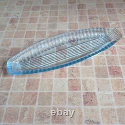 Vintage Glass plate serving fish sushi kitchen dishes decor retro Soviet era old