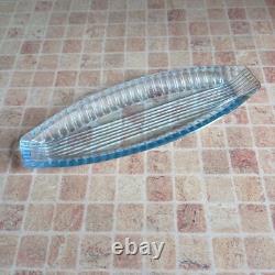Vintage Glass plate serving fish sushi kitchen dishes decor retro Soviet era old