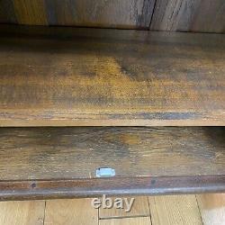 Vintage Glazed China Cabinet / Oak Bookcase / Gin Cupboard /Display Cabinet