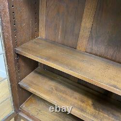 Vintage Glazed China Cabinet / Oak Bookcase / Gin Cupboard /Display Cabinet