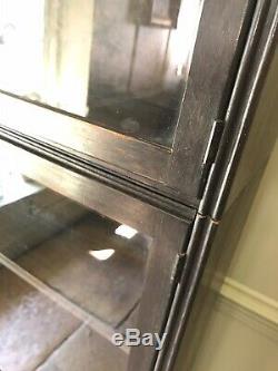 Vintage Glazed Oak Stacking Sectional Display Cabinet Bookcase Cupboard Esavian