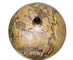 Vintage Globe Shape Mini Bar Atlas Holding Wine Drink Cabinet Old World Map Rack