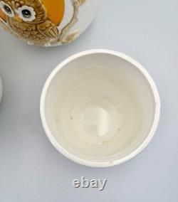 Vintage Golden Owl Canister Full Set Japan Sears 1980s 1983 Owl & Moon Kitchen