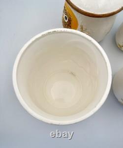 Vintage Golden Owl Canister Full Set Japan Sears 1980s 1983 Owl & Moon Kitchen