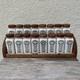 Vintage Griffith Milk Spice Jars And Rack Set Of 16 Red Tops Retro Kitchen Decor
