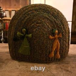 Vintage Hand-Knitted Tea Cozy with Doll Motif, Retro Kitchen Decor