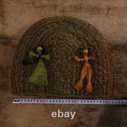 Vintage Hand-Knitted Tea Cozy with Doll Motif, Retro Kitchen Decor