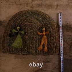 Vintage Hand-Knitted Tea Cozy with Doll Motif, Retro Kitchen Decor