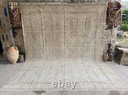 Vintage Handknotted Turkish Oushak Floral Area Rug