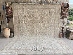 Vintage Handknotted Turkish Oushak Floral Area Rug