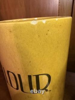 Vintage Holiday Designs Mid-Century Ceramic Kitchen Canisters Flour, Sugar, Tea