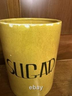 Vintage Holiday Designs Mid-Century Ceramic Kitchen Canisters Flour, Sugar, Tea