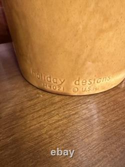 Vintage Holiday Designs Mid-Century Ceramic Kitchen Canisters Flour, Sugar, Tea