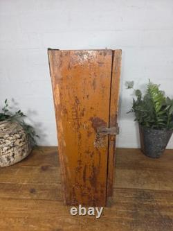 Vintage Indian Colonial Wooden Glazed Shop Display Bathroom Kitchen Wall Cabinet