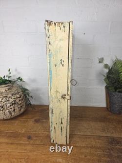 Vintage Indian Colonial Wooden Glazed Shop Display Bathroom Kitchen Wall Cabinet