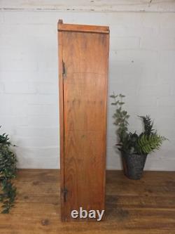 Vintage Indian Colonial Wooden Glazed Shop Display Bathroom Kitchen Wall Cabinet