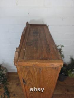 Vintage Indian Colonial Wooden Glazed Shop Display Bathroom Kitchen Wall Cabinet