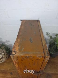 Vintage Indian Colonial Wooden Glazed Shop Display Bathroom Kitchen Wall Cabinet