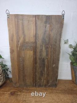 Vintage Indian Colonial Wooden Glazed Shop Display Bathroom Kitchen Wall Cabinet