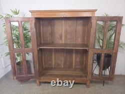Vintage Indian Glazed Colonial Wooden Kitchen Bathroom Drinks Display Cabinet