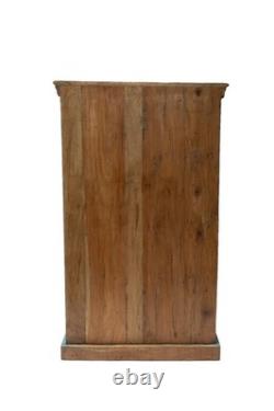 Vintage Indian Reclaimed Wooden Hand Carved Kitchen Storage Cupboard Wardrobe