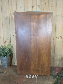 Vintage Indian Wooden Glazed Display Bathroom Kitchen Herb Spice Wall Cabinet