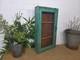 Vintage Indian Wooden Glazed Display Hallway Kitchen Wall Cabinet Key Spice Rack