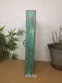 Vintage Indian Wooden Glazed Display Hallway Kitchen Wall Cabinet Key Spice Rack
