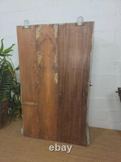 Vintage Indian Wooden Glazed Display Hallway Kitchen Wall Cabinet Key Spice Rack