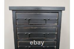 Vintage Industrial Cabinet 5 Drawers Rustic Metal Storage Furniture