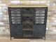 Vintage Industrial Cabinet With Drawers And Doors Retro Style Storage Chest
