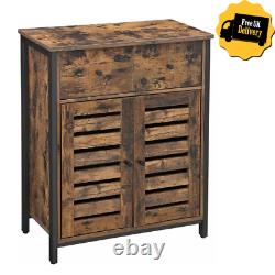 Vintage Industrial Cupboard Cabinet Rustic Side Table Sideboard Storage Unit