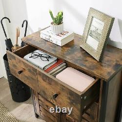 Vintage Industrial Cupboard Cabinet Rustic Side Table Sideboard Storage Unit